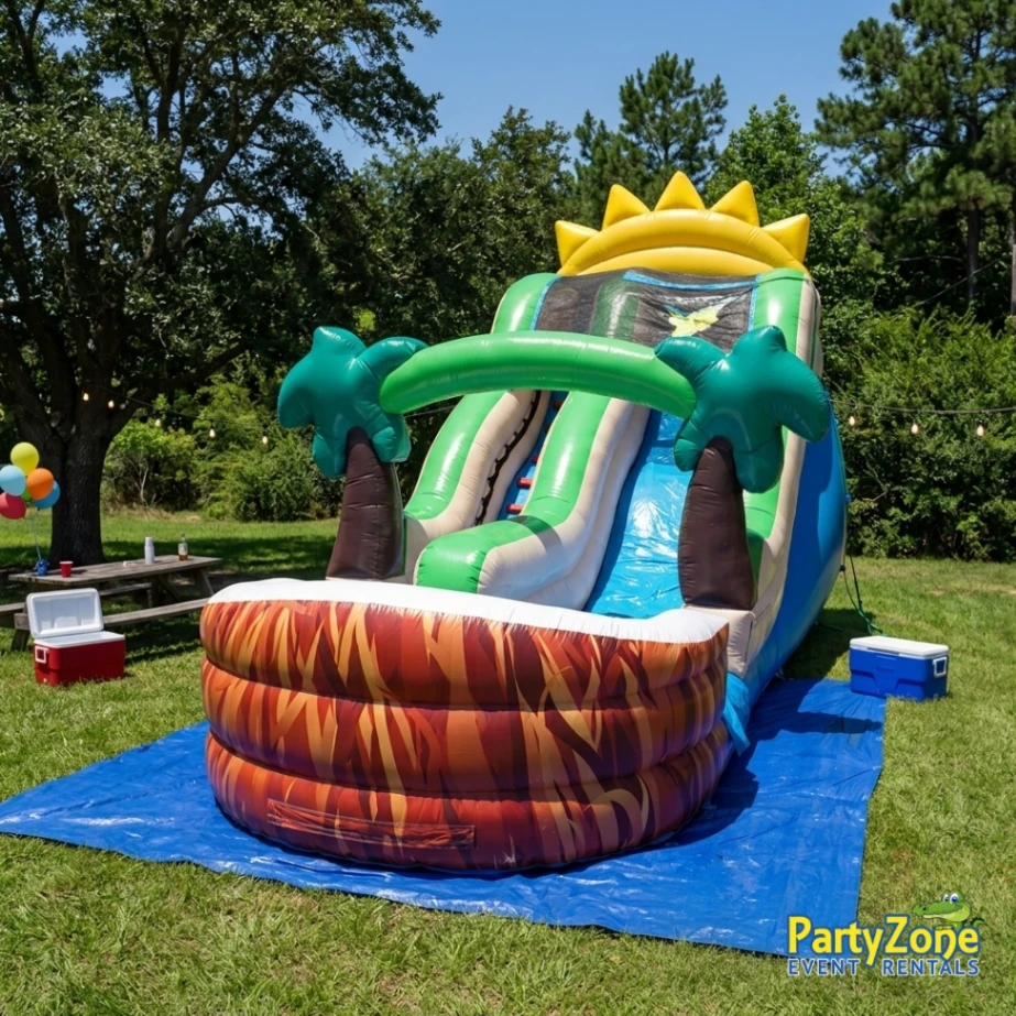 18ft Life beach-themed water slide rental for Marrero LA summer celebrations