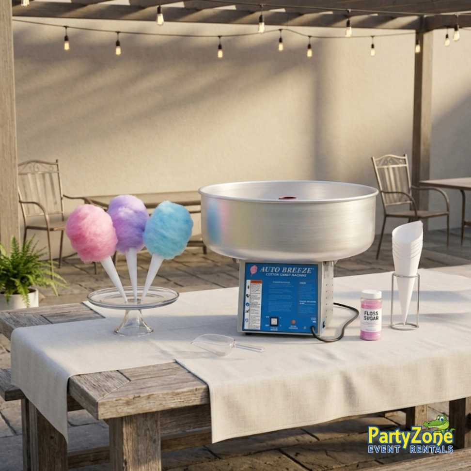 Cotton candy machine rental for Marrero LA school fairs and church festivals