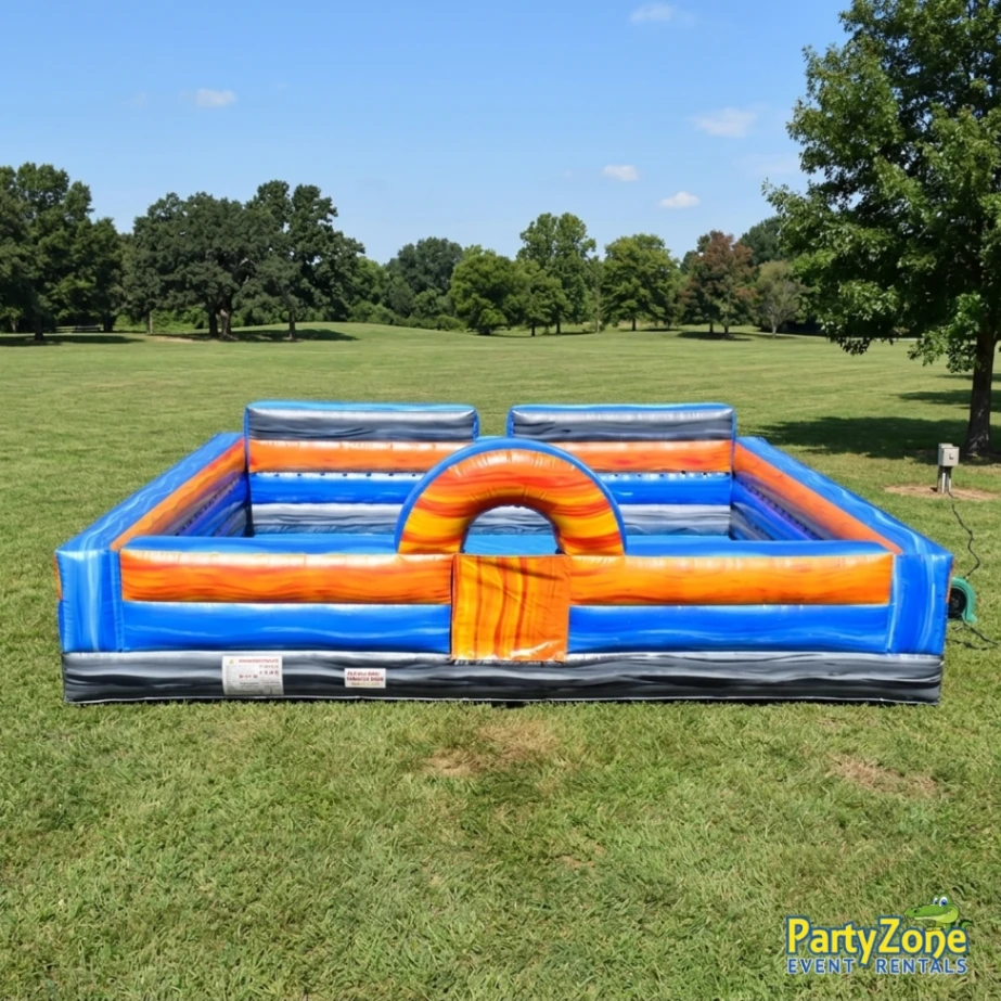 Marble inflatable foam pit rental for Marrero LA foam parties, keeps the suds contained