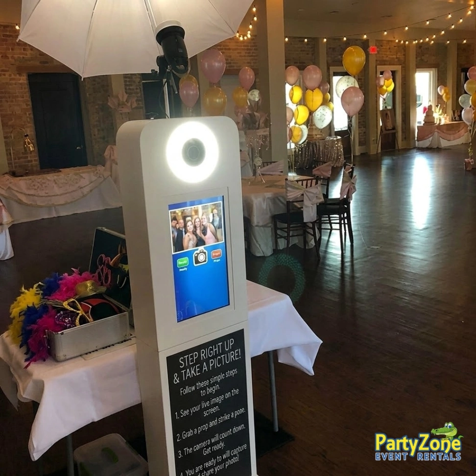 Silver package photo booth rental for Marrero LA graduations and milestone birthdays